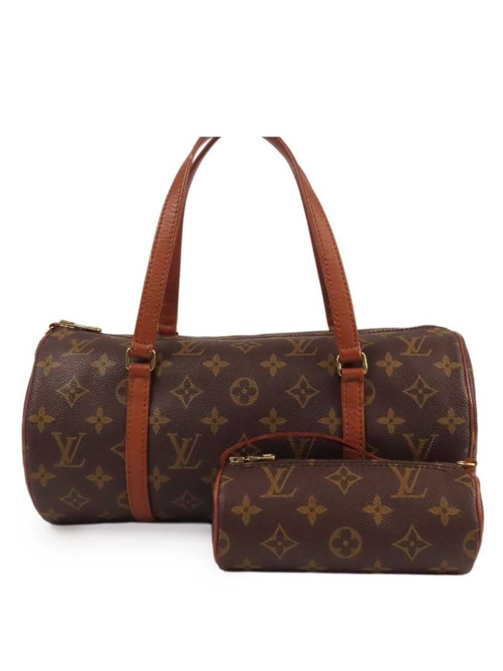 Louis Vuitton Papillon 30 Brown Monogram Canvas Vintage Handbag